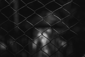 Barbed wire outside of prison